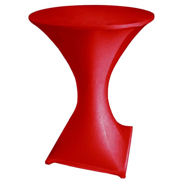 Perel Mantel para mesa de c&oacute;ctel rojo