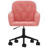 vidaXL Silla de oficina giratoria de terciopelo rosa