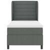 vidaXL Cama tipo Box Spring con colch&oacute;n Gris oscuro 90 x 190 cm tela
