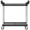 vidaXL Carrito de 2 niveles aluminio negro 99x50x97 cm