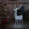 vidaXL Reno navide&ntilde;o acr&iacute;lico XXL 250 LEDs blanco fr&iacute;o 180 cm