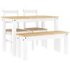 vidaXL Juego de comedor PANAMA 4 pzas madera maciza de pino blanco