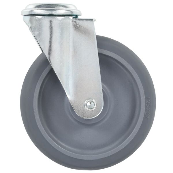 vidaXL Ruedas giratorias con agujero pasador 4 unidades 125 mm