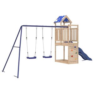 vidaXL Parque infantil de exterior de madera maciza de pino