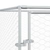 vidaXL Perrera de exterior acero galvanizado plateado 6x2x2 m