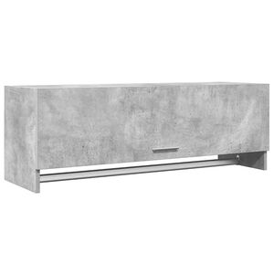 vidaXL Armario de madera contrachapada gris hormig&oacute;n 100x32,5x35 cm