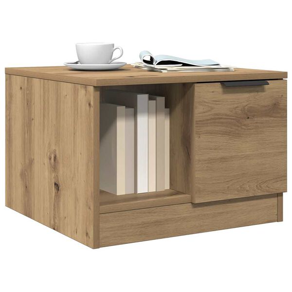 vidaXL Mesa de centro madera de ingeniería roble artisan 50x50x36 cm