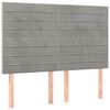 vidaXL Estructura de cama sin colch&oacute;n terciopelo gris claro 140x190 cm