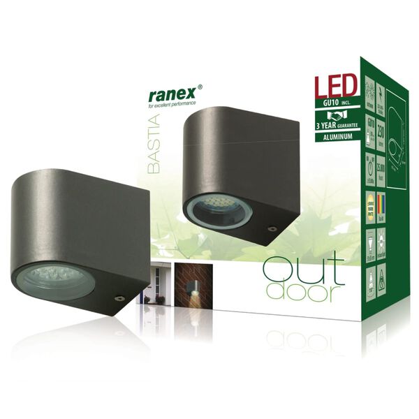 Ranex Lámpara LED de pared 3 W gris 5000.332
