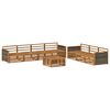 vidaXL Conjunto de sof&aacute;s de exterior 8 uds. Natural