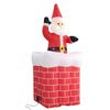 vidaXL Pap&aacute; Noel y chimenea inflables con movimiento y LED IP44 180cm