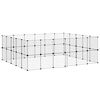 vidaXL Jaula para mascotas de 44 paneles puerta acero negro 210x175x70 cm