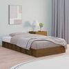 vidaXL Estructura cama individual madera maciza marr&oacute;n miel 75x190 cm