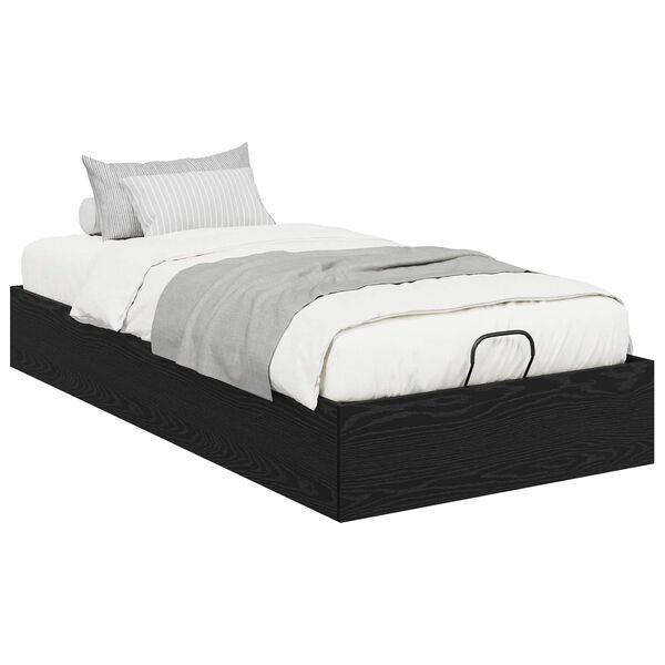 vidaXL Estructura de Cama Ottoman Roble Negro 203 x 90 x 25 cm