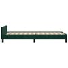 vidaXL Estructura de cama sin colch&oacute;n terciopelo verde oscuro 80x200cm