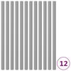 vidaXL Mangas de espuma de postes de cama el&aacute;stica 12 uds 92,5 cm gris