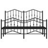 vidaXL Estructura cama sin colch&oacute;n con estribo metal negro 140x200 cm