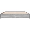vidaXL Estructura cama madera ingenier&iacute;a metal gris Sonoma 200x200 cm