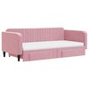 vidaXL Sof&aacute; cama nido con cajones terciopelo rosa 100x200 cm