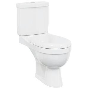 vidaXL Inodoro WC con cisterna blanco