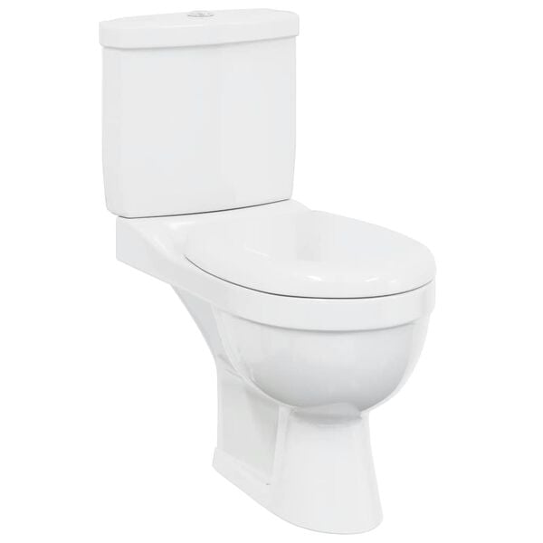 vidaXL Inodoro WC con cisterna blanco