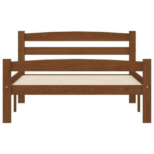 vidaXL Estructura cama sin colchón madera pino marrón miel 90x200 cm
