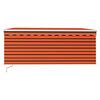 vidaXL Toldo retr&aacute;ctil manual con persiana naranja y marr&oacute;n 3x2,5 m