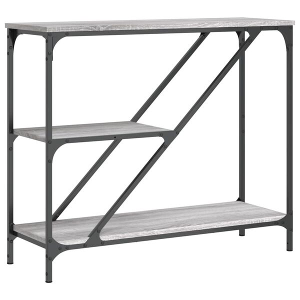 vidaXL Mesa consola madera de ingenier&iacute;a gris Sonoma 88,5x30x75 cm