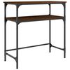 vidaXL Mesa consola madera de ingenier&iacute;a marr&oacute;n roble 75x35,5x75 cm