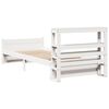 vidaXL Estructura de cama con cabecero sin colchón blanco 90x200 cm