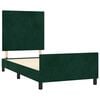 vidaXL Estructura de cama sin colch&oacute;n terciopelo verde oscuro 80x200cm