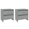 vidaXL Mesita noche 2 uds madera ingenier&iacute;a gris Sonoma 45x34,5x44,5cm