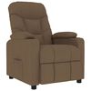 vidaXL Sill&oacute;n de masaje el&eacute;ctrico tela marr&oacute;n