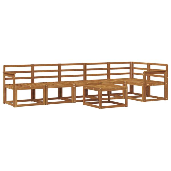 vidaXL Conjunto de sof&aacute;s de exterior 7 pcs Natural