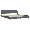 vidaXL Estructura de cama sin colch&oacute;n Hanko terciopelo gris oscuro 200x200 cm