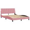 vidaXL Estructura de cama sin colch&oacute;n Hanko terciopelo rosa 140x200 cm