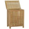 vidaXL Cesta de Lavander&iacute;a Natural Madera de teca maciza