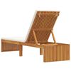 vidaXL Tumbona Marrón 200 x 55 x 94cm Madera maciza de Acacia