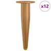 vidaXL Pies de Soporte 12 uds. Dorado 98 x 40 mm Hierro
