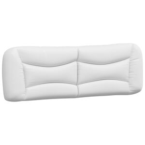 vidaXL Cabecero de cama acolchado Hvar cuero sint&eacute;tico blanco 152 cm