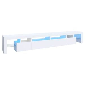 vidaXL Mueble de TV con luces LED blanco 260x36,5x40 cm