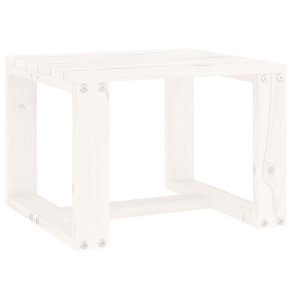 vidaXL Mesa auxiliar de jard&iacute;n madera maciza pino blanco 40x38x28,5 cm