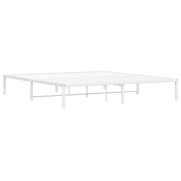 vidaXL Estructura de cama sin colch&oacute;n metal blanco 180x200 cm