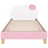 vidaXL Estructura de cama con cabecera Rosa 90 x 190 cm PU