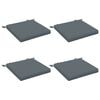 vidaXL Cojines para asiento SOEST 4 uds. 100% Poli&eacute;ster Azul