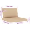 vidaXL Set de muebles de jard&iacute;n 6 pzs madera impregnada cojines beige