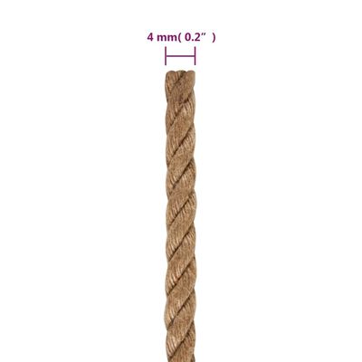 vidaXL Cuerda de yute 50 m de longitud y 4 mm de grosor