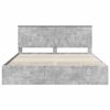 vidaXL Estructura de cama Gris Concreto 200 x 200 cm Madera Ingenieril