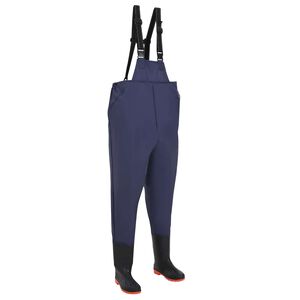vidaXL Pantalones de pescador con botas Talla 38 Azul
