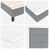 vidaXL Cama tipo Box Spring Gris Claro 200 x 200 cm Poli&eacute;ster